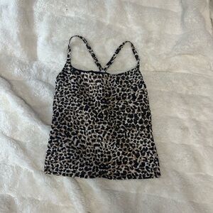 OUTDOOR VOICES cute built in bra stretchy exercise crop tank